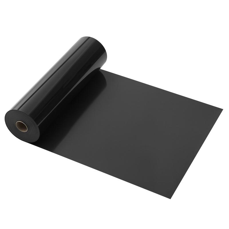 VEVOR Heat Transfer Vinyl, 12 in x 70 ft, Glossy Black HTV Iron on Vinyl Roll, Easy to Cut and Weed, Strong Adhesion, Compatible with Cutting Machines, for Various Materials, T-shirts, Pillows, Hats