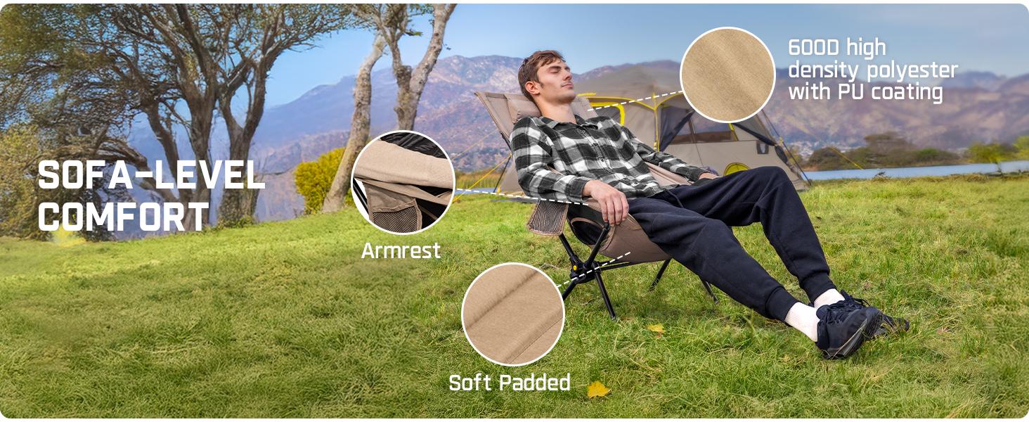 【FathersDayGift】FanttikOutdoor Zeta L8 Max Camping Chair, Portable & Lightweight, Comfort-Driven Foldable Rocking Chair with Carry Bag for Camping, Hiking, Patio, Fishing, Support up to 250 lbs,summerwins 【FathersDayGift】FanttikOutdoor Zeta L8 Max Camping Chair, Portable & Lightweight, Comfort-Driven Foldable Rocking Chair with Carry Bag for Camping, Hiking, Patio, Fishing, Support up to 250 lbs,summerwins