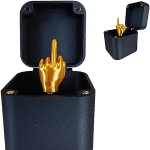 1 prank toy - middle finger gift box, middle finger surprise gift box, 3D printed adult prank pop-up gift box, Geiger gift box, annoying gift box, office desktop decoration prank gift box