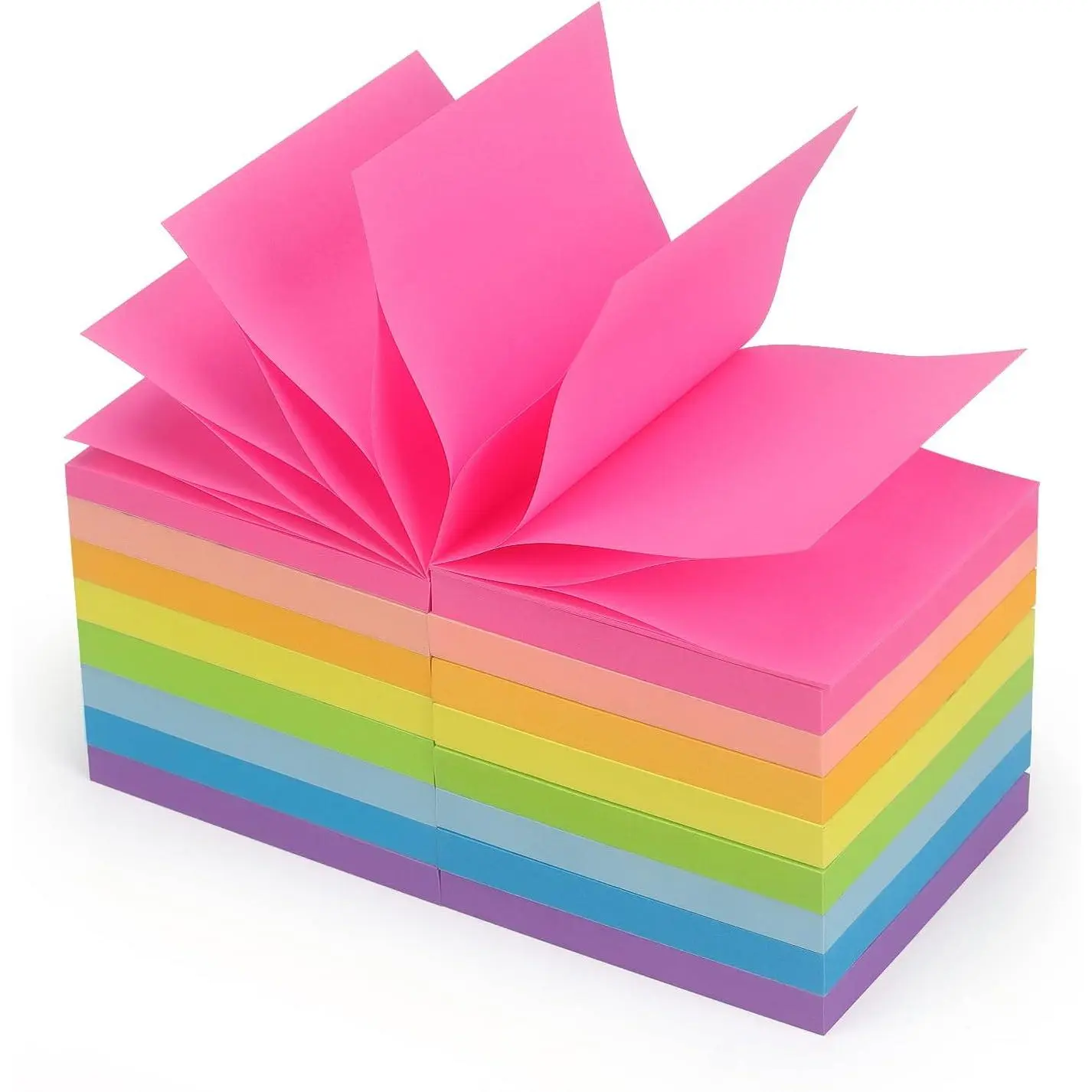 16 Pads Pop Up Sticky Notes 3x3 Refills Bright Colors Self-Stick Notes Pads Super Adhesive Sticky Notes  Value Pack