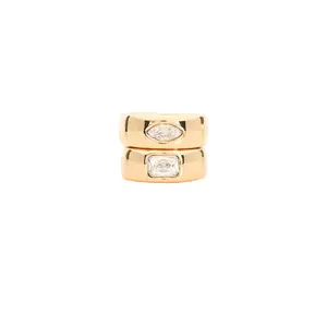 Ettika Crystal Stack Ring Set in Gold