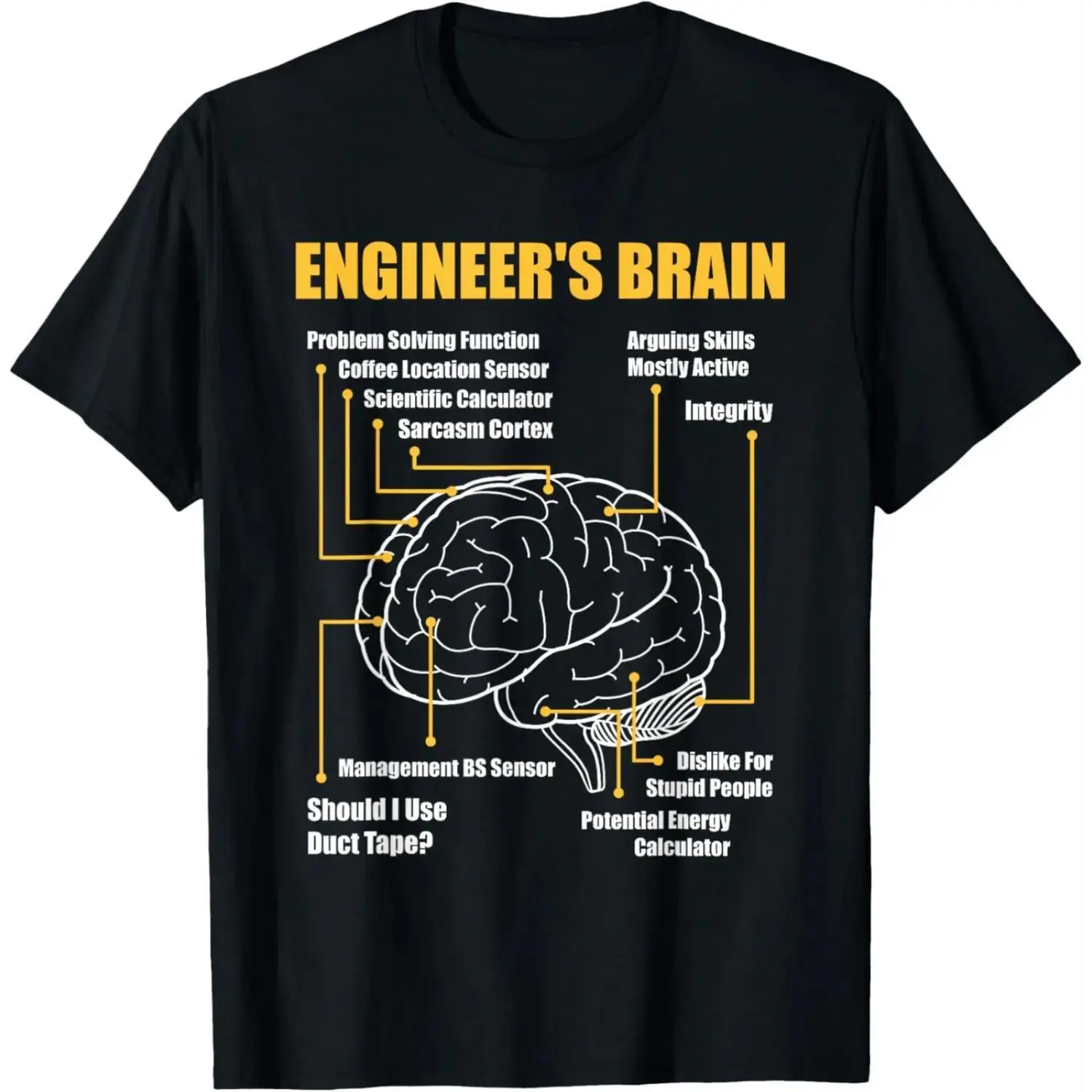 Humorous Sarcastic Engineer Gift Cotton T-shirt for Engineers