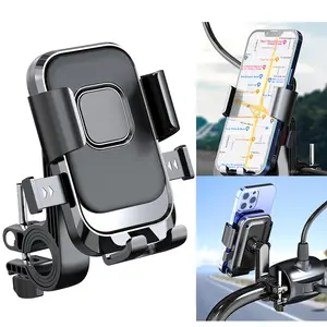 Bike Phone Holder, Motorcycle Phone Holder, Handlebar Cell Phone Clamp, Scooter Phone Clip for iPhone Air 17 Pro Max, 16 15 Pro Max Plus, S20, More 4.7 to 6.8" Smartphones