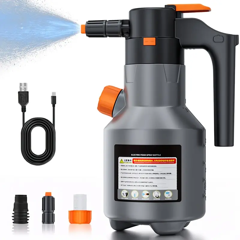 2L Electric Car Wash Foam Sprayer, Foam Lance, Handheld High Pressure Cleaner, Multi-Functional Large Capacity, Long Battery Life, Home Kitchen Cleaning, Car Wash Tool, Car Wash Equipment