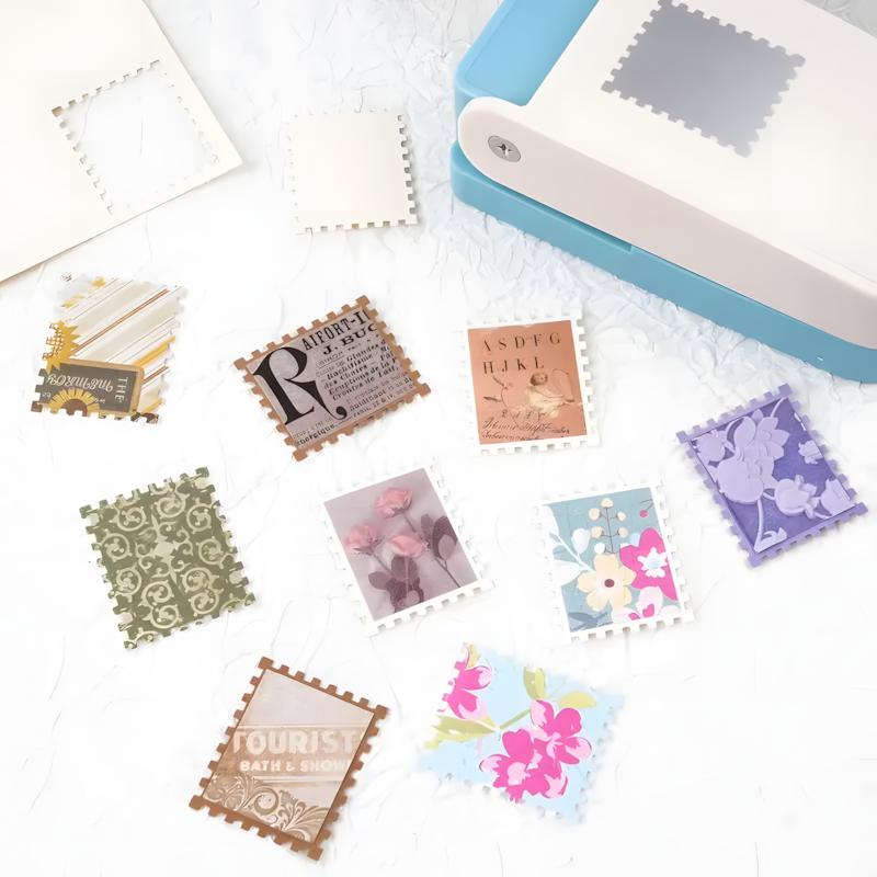 Stop Cutting by Hand!  Large Stamp-Style Puncher for Perfect Edges. Easy DIY Postage Stamps for Envelopes & Journals. Great Gift for Crafters, Teachers & Kids - Note: This product does NOT include stickers or refill materials