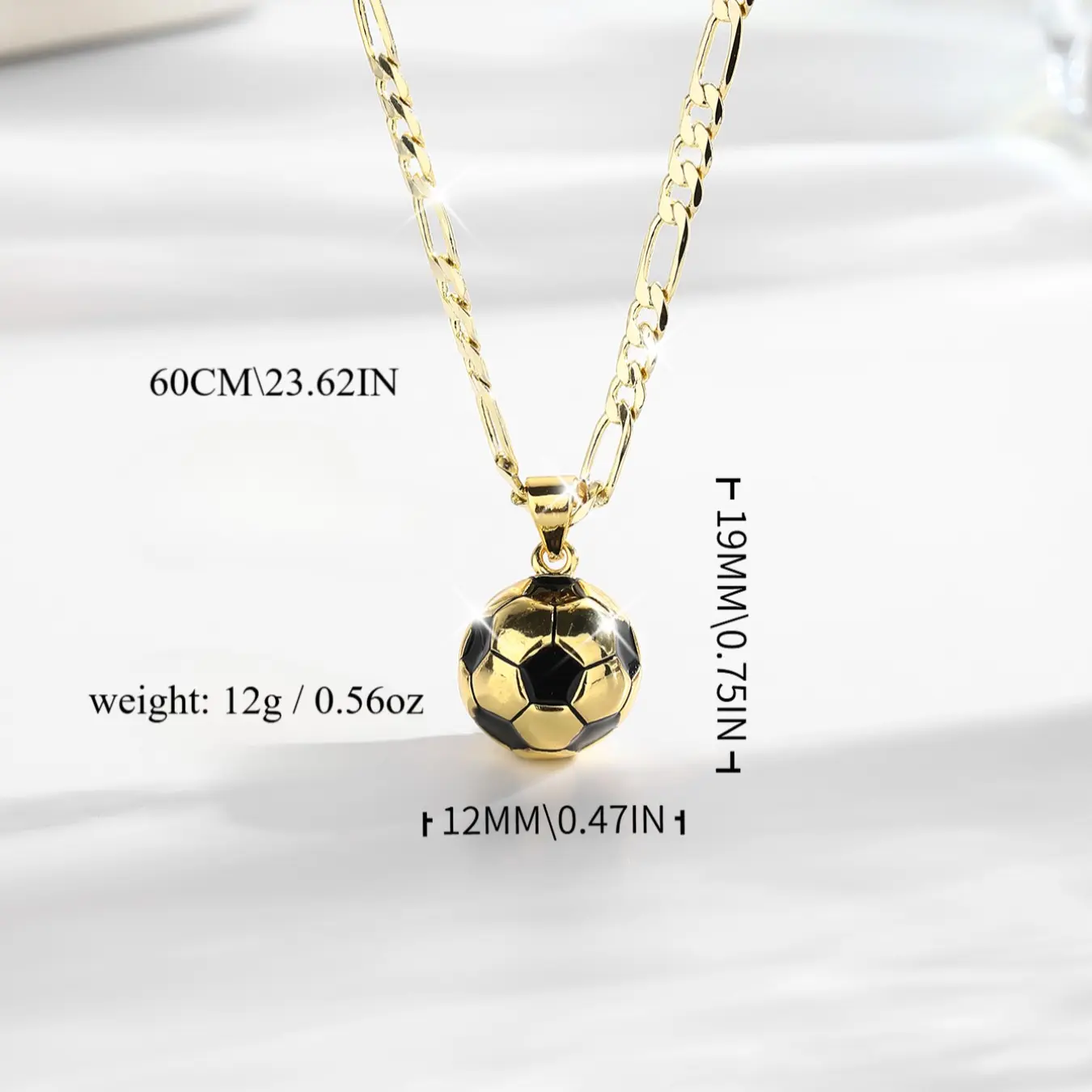 【Biack Friday】Fashion Solid Soccer Pendant Necklace, Charms Necklace, Chain Necklace, Costume Jewelry Necklace, Jewelry for Football Fans, Perfect Gift for Sports Enthusiasts, Jewelry Gifts