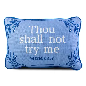 Try Me Needlepoint Pillow