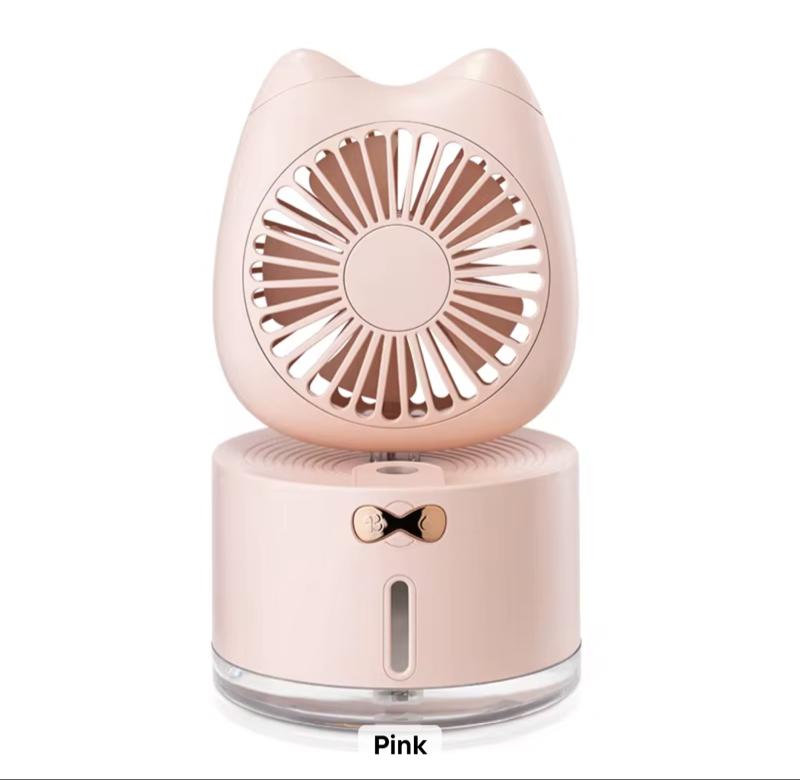 Cute Cat air Air Cooler Electric USB Rechargeable Water Mist Sprayer w/ Table Stand
