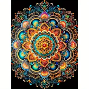 1 Set Mandala Mural- 16x20 Inch - Frameless - Art Students DIY Digital Painting Kit - Professional Paintings - Paint by Numbers - Handcraft Art Set, Acrylic Paint Pens - Acrylic Painting - For Home Wall Decoration and Gifts -Frame Not Included