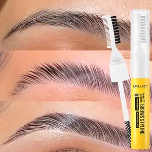 Double ended eyebrow gel (including brush head), Eyebrow Gel Makeup, Long lasting shaping, waterproof and sweat proof, 3D stereoscopic eyebrow type, suitable for light beige eyebrows, transparent texture, long-lasting natural, Eyebrow Makeup Products