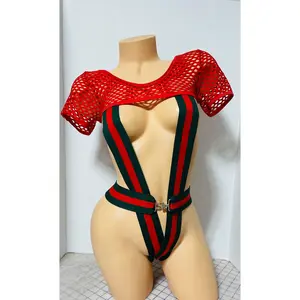 EXOTIC DANCER OUTFITS-Elastic banded one piece-Exotic dancewear-Stripper clothes-Stripper Outfit