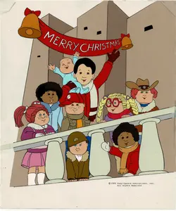 Cabbage Patch Kids First Christmas Animation Publicity Cel Ruby Spears 1984 C-KO