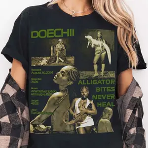 DOECHII Alligator Bites Never Heal T-Shirt, Gildan Shirt Unisex Crewneck, Top Casual Basic, Unisex Cotton Tee, Womenswear Menswear, Top Shirt