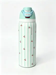 Owala 32oz Insulated Water Bottle, Cherry Striped Pattern, Leak Proof Lockable Lid, Stainless Steel, 24hr Cold, BPA Free, Cute Aesthetic, for School, Gym & Travel fathersdaygift