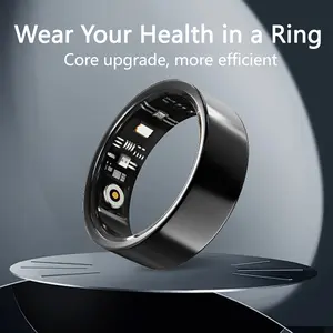 Smart Ring R11 for Fitness & Health IP68 Waterproof Tracker with 4.0 Sensors Heart Rate Sleep Spo2 BP Multi Sport Tracking Android iOS Compatible Fashionable Monitoring Wearable Wristwatch