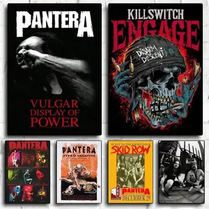 1pc Pantera Band Decorative Art Poster Canvas Painting Modern Home Living Room Bedroom Decorative Wall Art Gift