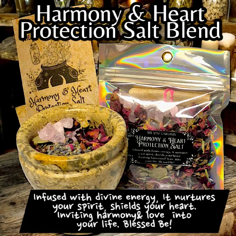 Harmony and Heart Protection Salt Blend/ alter Supplies/ Witchcraft/ Spiritual/ luck