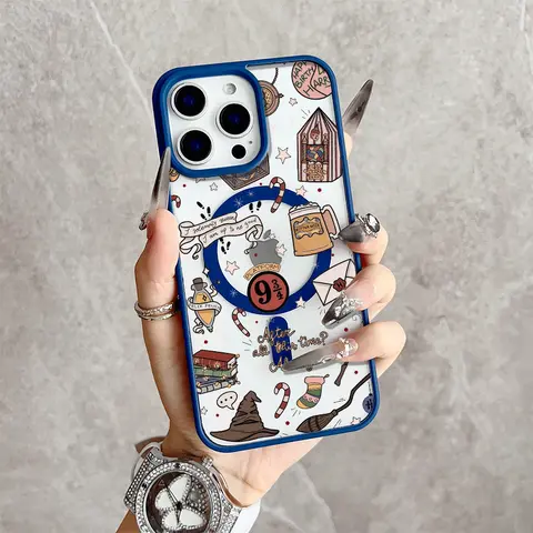 Wizarding Whimsy Crystal TPU MagSafe Snap iPhone Case - Transparent, Shockproof, Slim, Multi-Model for iPhone 17/16 Pro Max/16 Plus/15 Pro/14/13/12 Mini/11/XS Plus/SE, Wireless Charging Support, Magnetic Ring Accessory