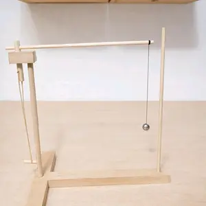 Flying Pendulum Kinetic Art Sculpture – Handcrafted Wooden Balancing Pendulum, Mesmerizing Desk & Shelf Art