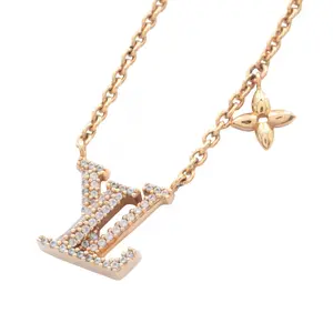 Pre-owned Louis Vuitton Gold-plated Small Leather Goods Collier LV Iconic Necklace