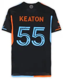 Framed Keaton Parks New York City FC Autographed Match-Used #55 Black Jersey from the 2024 MLS Season - Size M - Fanatics Authentic Certified