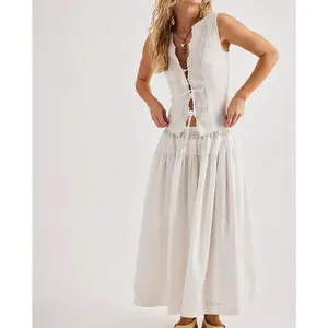 2-piece women's Bohemian embroidered skirt and top setRAIMENTRY