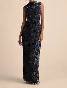 Lulus Composed Glamour Red and Black Burnout Velvet Maxi Dress outfits Mesh Tropical Leopard Tube