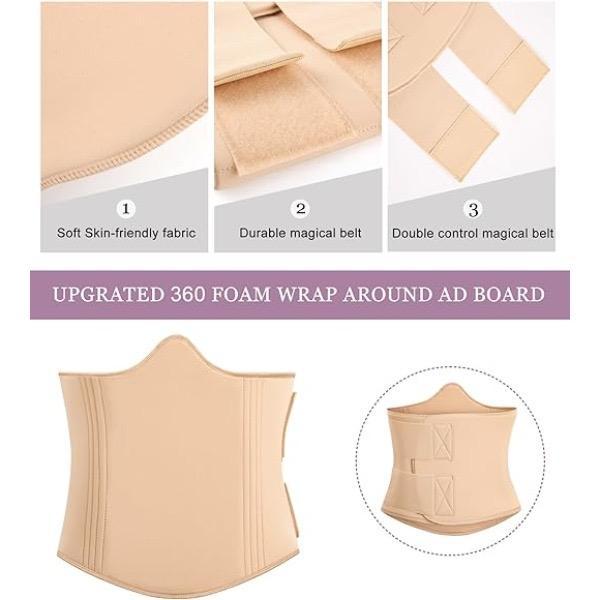 Black 360° Lipo Foam Ab Board – Post Surgery Abdominal Compression Board & Waist Support Wrap