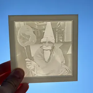 3d printed crawly gnome meme lithophane decor artwork