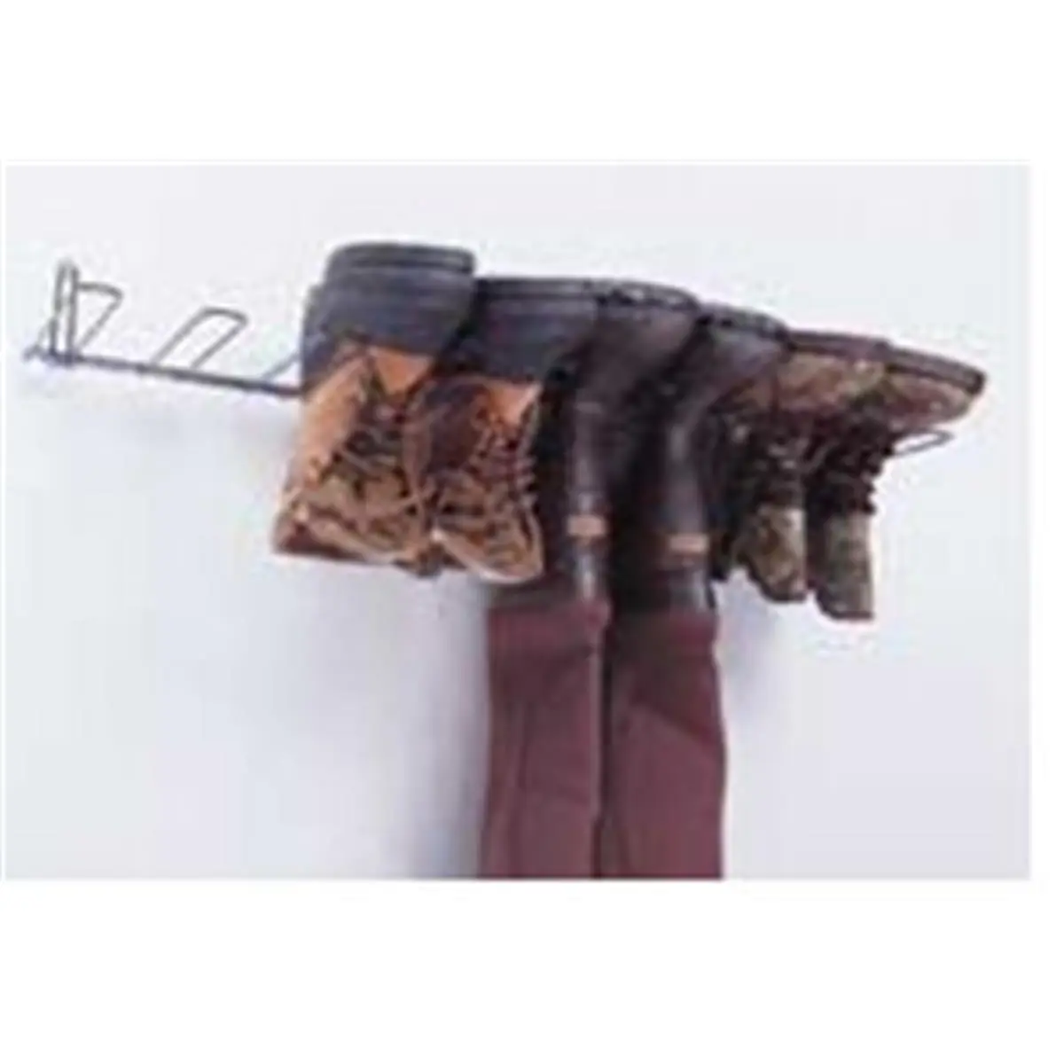 212 MAIN Industrial Steel Wall Boot Organiser - Heavy Duty Hangers (1-Pair), Black Rack Shoe Storage for Shoe Organization, Prevents Permanent Bending, Hanging Shoe Storage