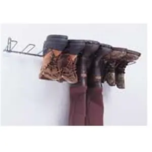 212 MAIN Industrial Steel Wall Boot Organiser - 1-Pair Hanging Boot Storage Rack, Black
