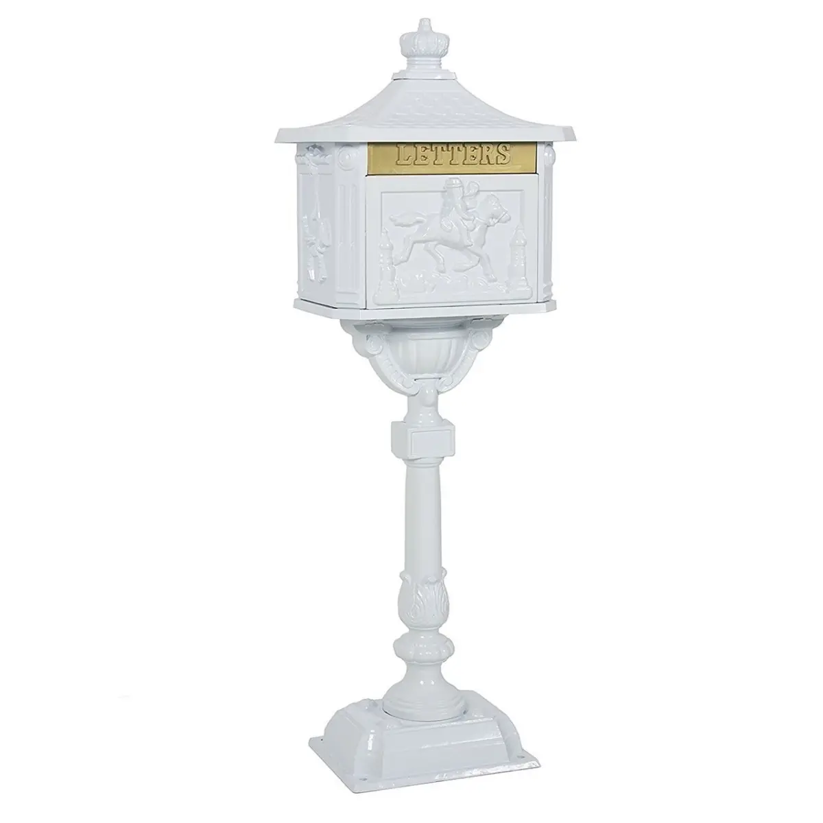 Apex CB17266 Vertical Aluminum Postal Security Mailbox Heavy Duty - White
