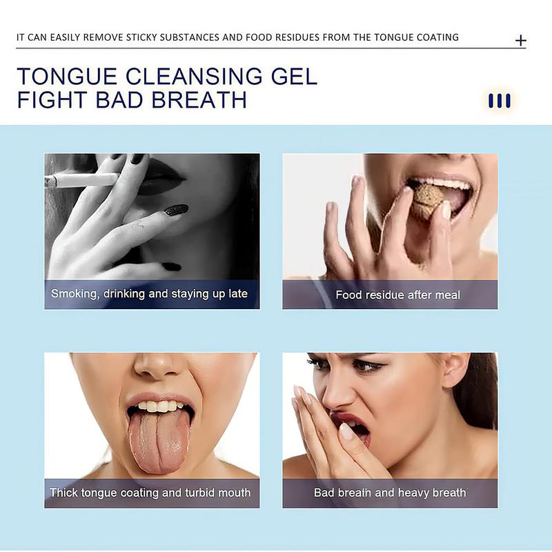 BEMYLV Probiotics Mint Tongue Cleaning Kit  1 Min Deep Clean for Stubborn Coating Bad Breath Post Meal Smoking Essential 50g Long Lasting Freshness