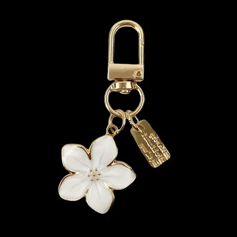 Flower Design Keychain, Cute Keychain for Women & Men, Floral Pattern Keychain, Fashionable Alloy Keychain, Fashion Accessories for Bag & Car Key Decoration, Keychain Charm