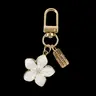 Flower Design Keychain, Cute Keychain for Women & Men, Floral Pattern Keychain, Fashionable Alloy Keychain, Fashion Accessories for Bag & Car Key Decoration, Keychain Charm