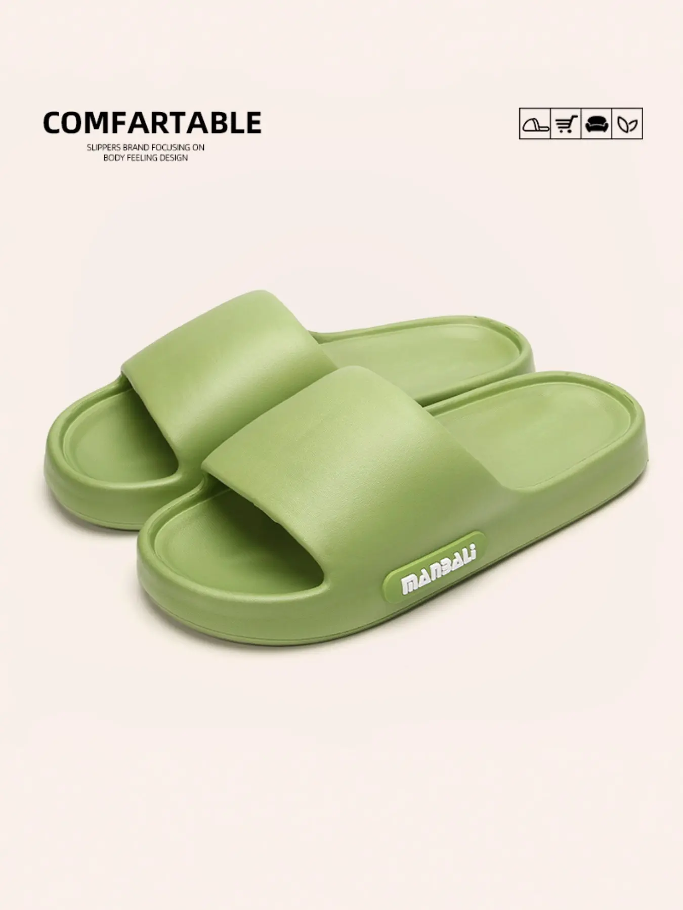 Eva Soft Sole Indoor Bathroom Non-Slip Slippers, Comfortable Quick-Dry Bath Shoes, Unisex Trendy Slip-Ons for All Seasons