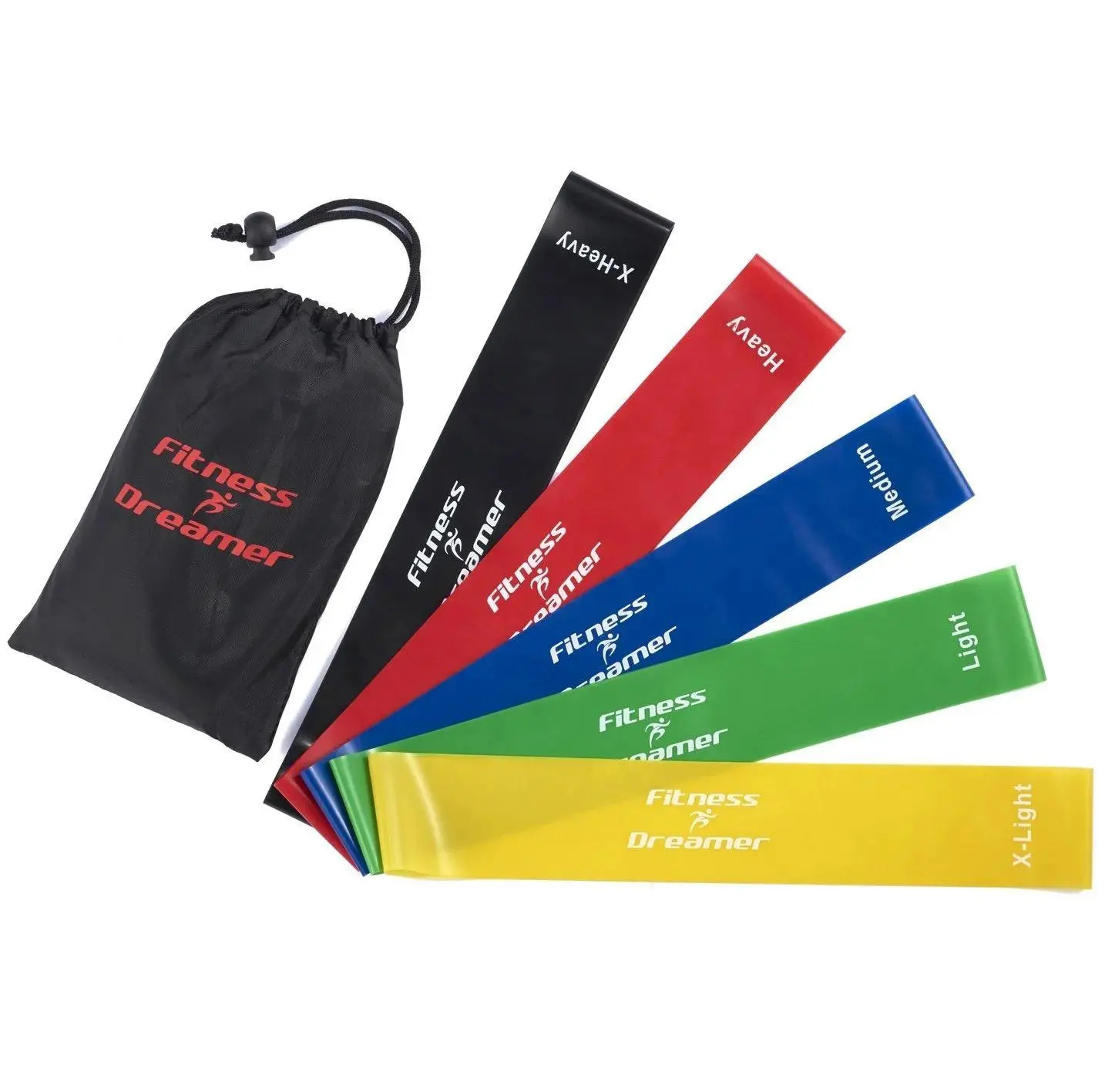Resistance Bands, Exercise Loop Bands and Workout Bands by Set of 5, 12 In., muscle, tension