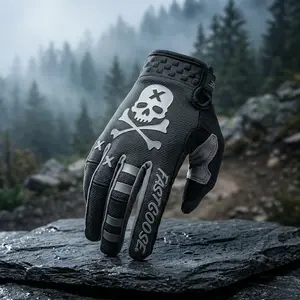 Finger Touch Screen Motorcycle Gloves for Mountain Biking Cycling & Mountaineering Skeleton Design Touch Screen Compatible Multi-Functional Outdoor Adventure Gloves - Protective Gear