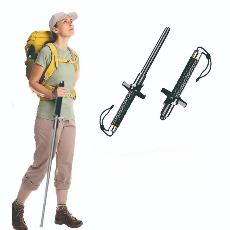 Outdoor Hiking Essential! Multifunctional Telescoping Hiking Poles - Heavy-Duty & Wear-Resistant, Perfect for Hiking & Camping