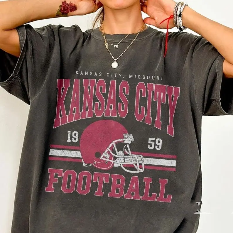 Kansas City Football Vintage Style Shirt, Retro Kansas City Football Shirt, Kansas City Fan Gift Game Day