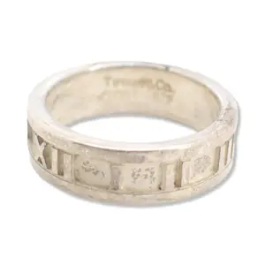 Pre-owned Tiffany & Co Band Vintage Atlas Ring Size 5 TIF1036