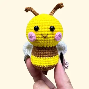 Handmade Amigurumi Crochet Dimpled Bee Plushie