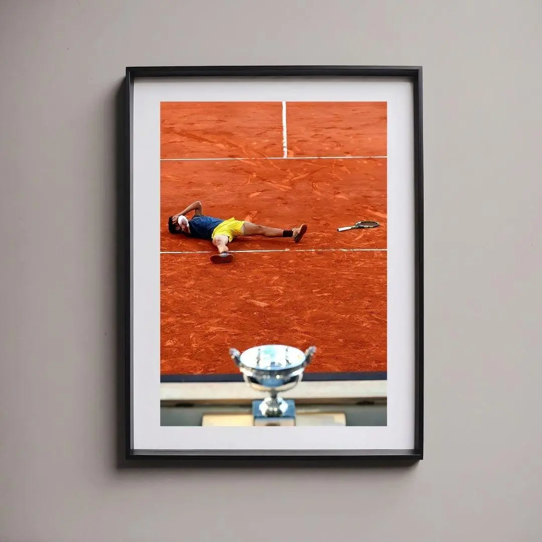 Carl0s Alcaraz Poster , Tennis Wall Art Print , Inspirational Sports Decor , Modern Tennis Champion Artwork , Gift for Tennis Fans