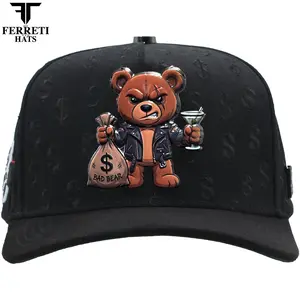 FERRETI HATS PREMIUM FT190 Bad Bear Baseball Cap For Men