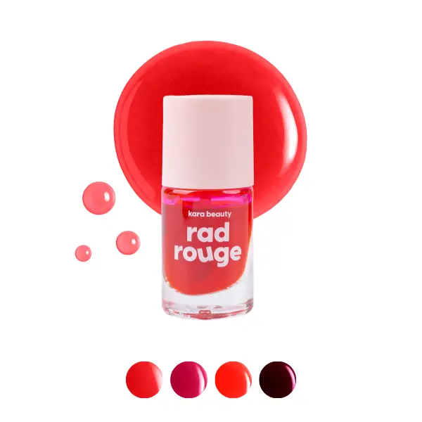 Kara Beauty Rad Rouge Water Lip & Cheek Stain Tint | Hydrating Buildable Color | Lightweight Natural Flush | Long-Lasting Monochromatic Blush Tint | Multi-Use Lip Cheek Stain