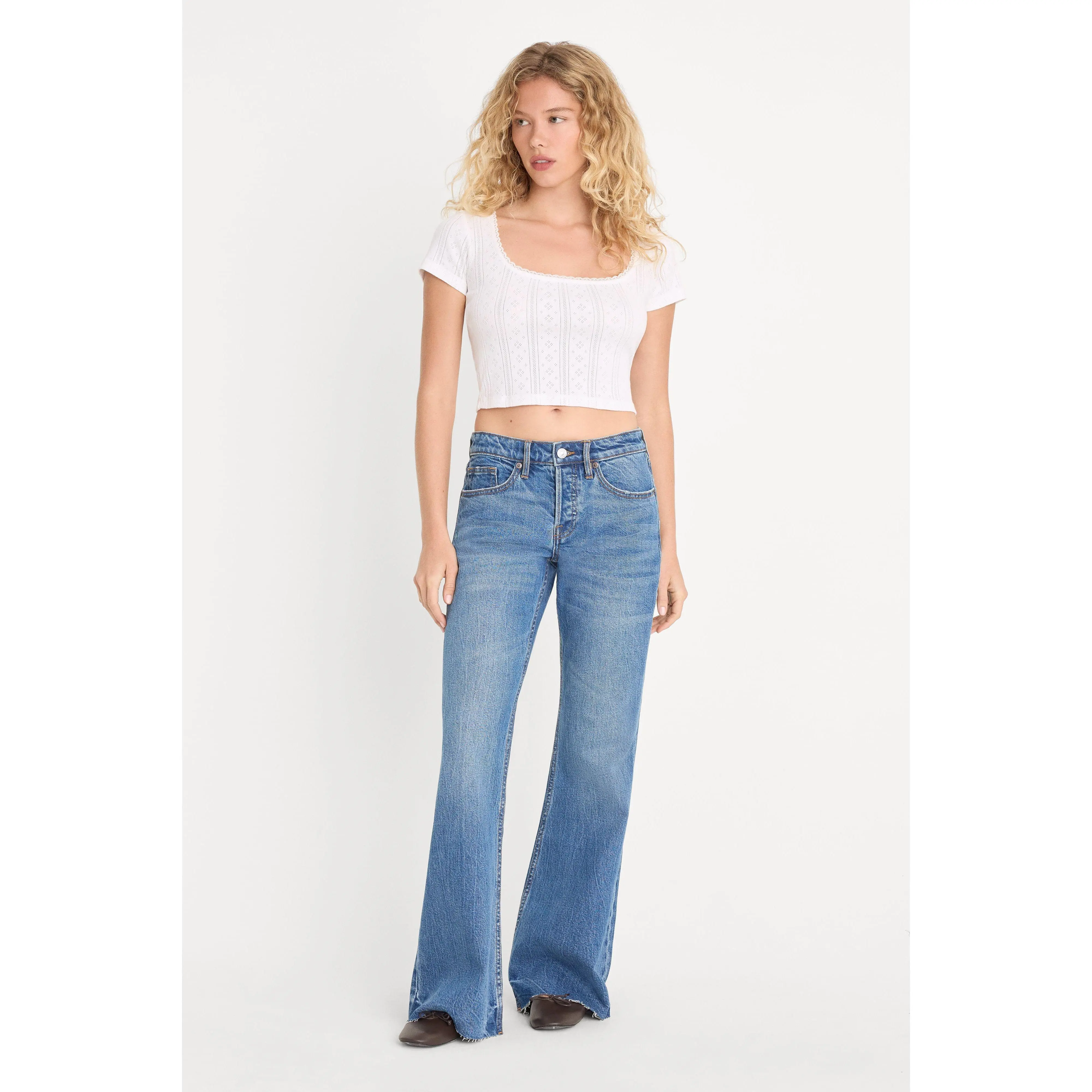 VINTAGE LOW RELAXED FLARE JEANS | INDIGO1287