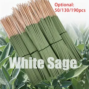 California Sage Bamboo Incense Sticks, Essential Oil Infused, Essential Oil Scent, Ideal for Meditation, Yoga, Indoor & Outdoor Use, Holiday & Daily Aromatherapy
