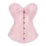 Women's Fashion Lace-Up Boned Overbust Corset Bustier - Elegant Cute Embroidered Push Up Underwear, Women's Shapewear Clothes for Party, Halloween Costume 819-D4