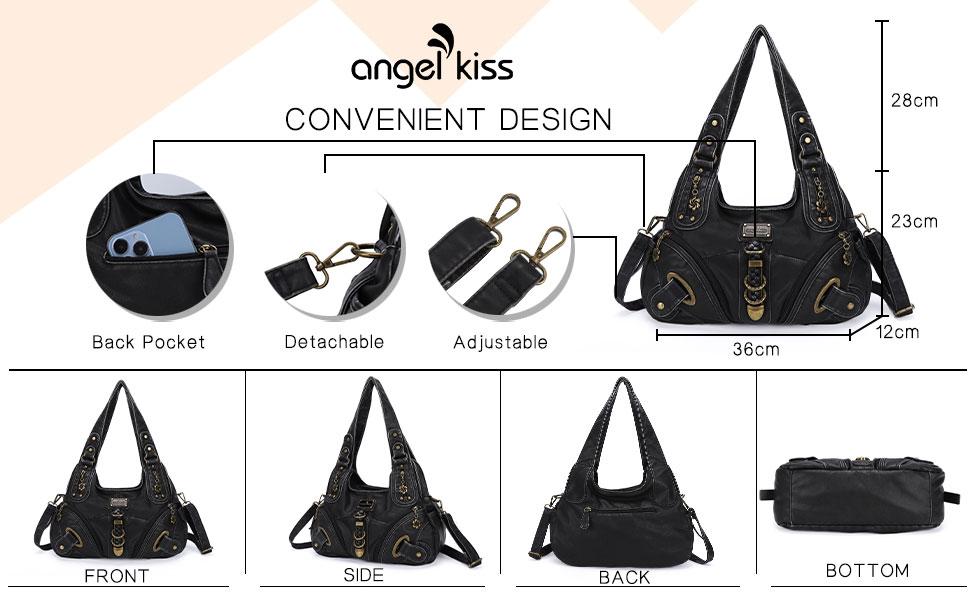 Angelkiss Hobo Purses and handbags for Women Satchel Handbag Women Purses Large Daily Shoulder Bags SpringStatements