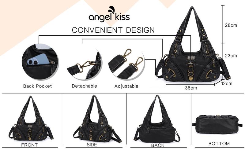 Angelkiss Hobo Purses and handbags for Women Satchel Handbag Women Purses Large Daily Shoulder Bags